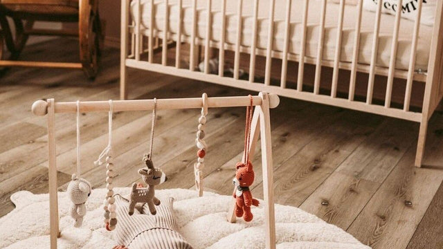 Baby in a simple nursery