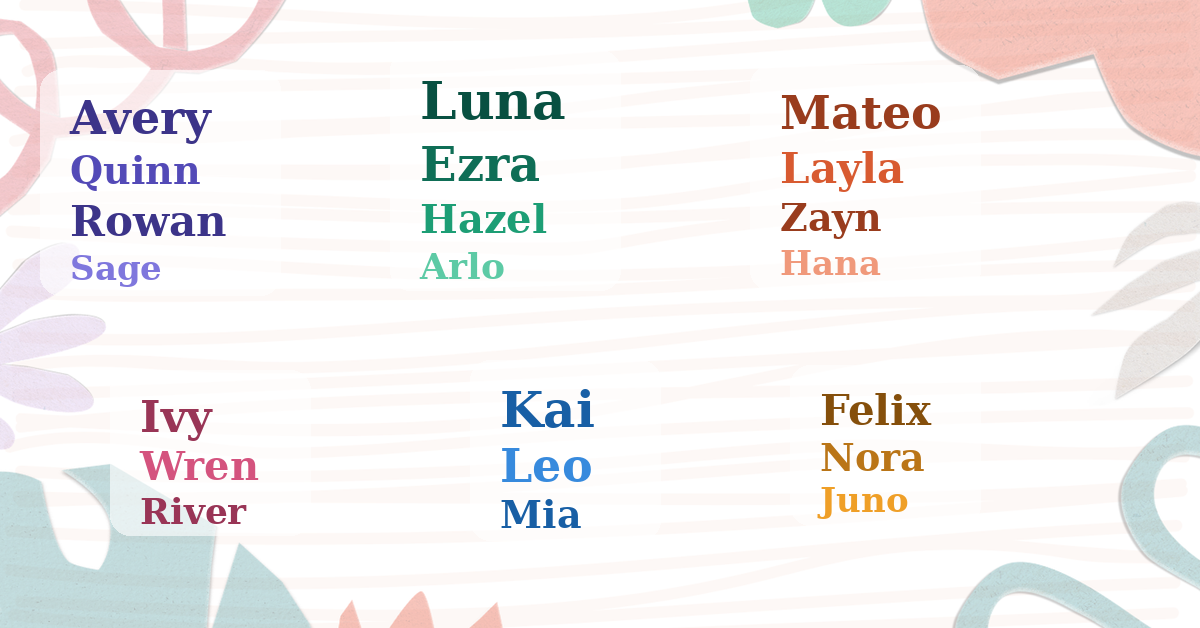 Modern Baby Names: What Today's Parents Are Choosing