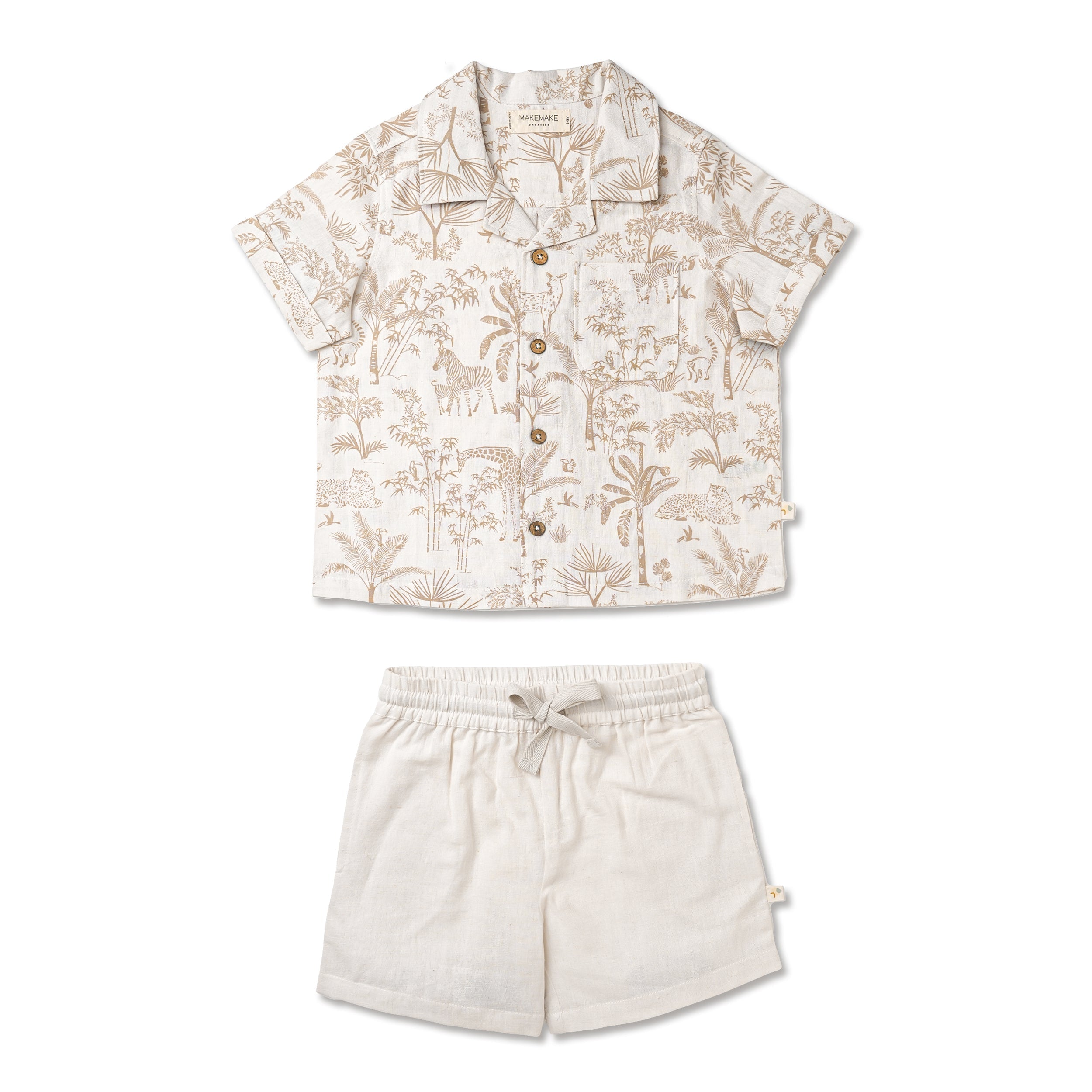 Organic Shirt & Shorts Set - Wild Tropics