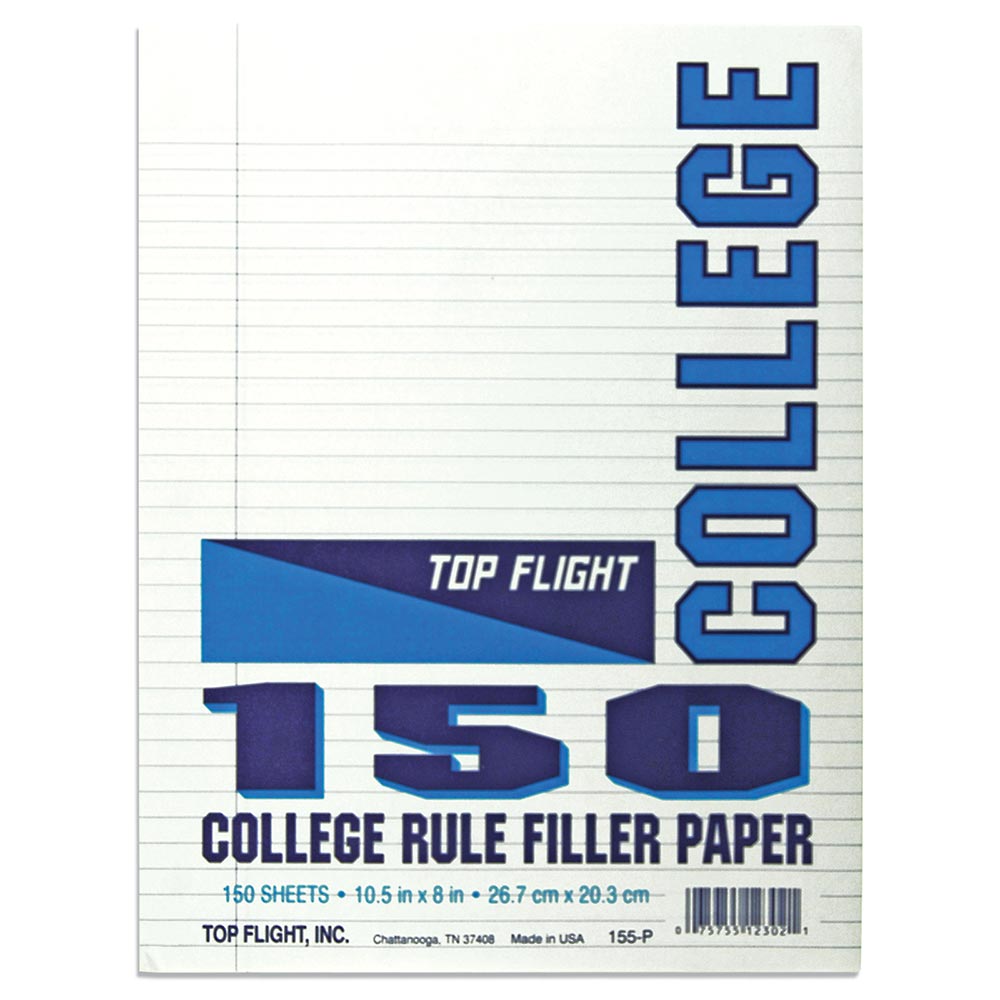 8 X 10.5 Looseleaf Paper Pack - College Rule - 150 Sheets Per Pack
