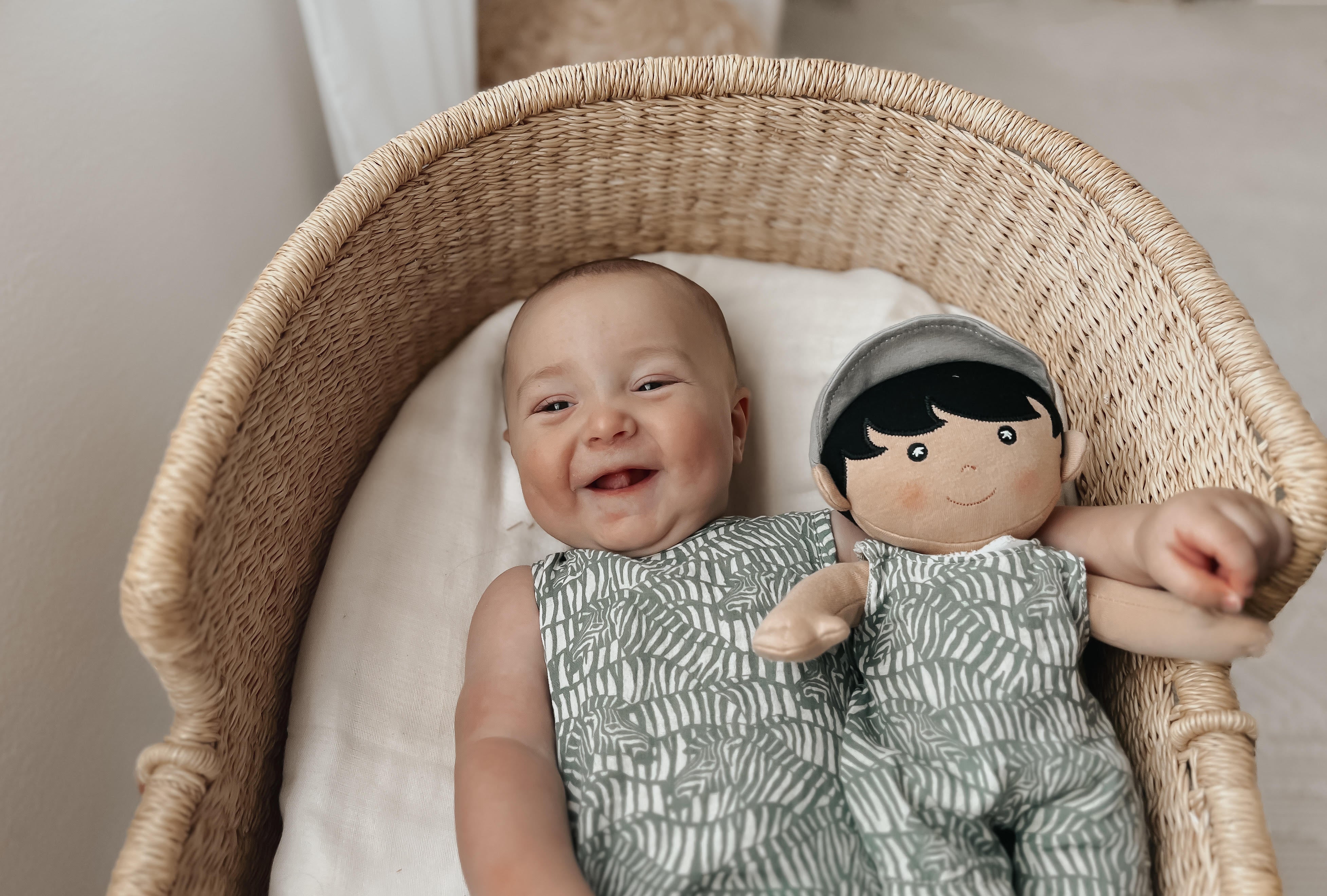 Doll Coverall - Zebra Print