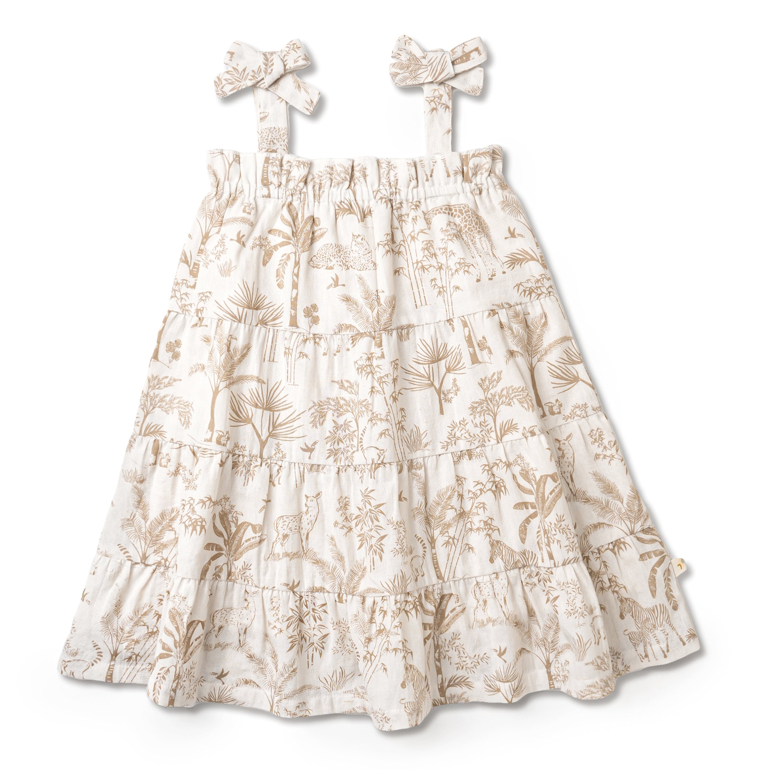 Organic Tiered Dress - Wild Tropics