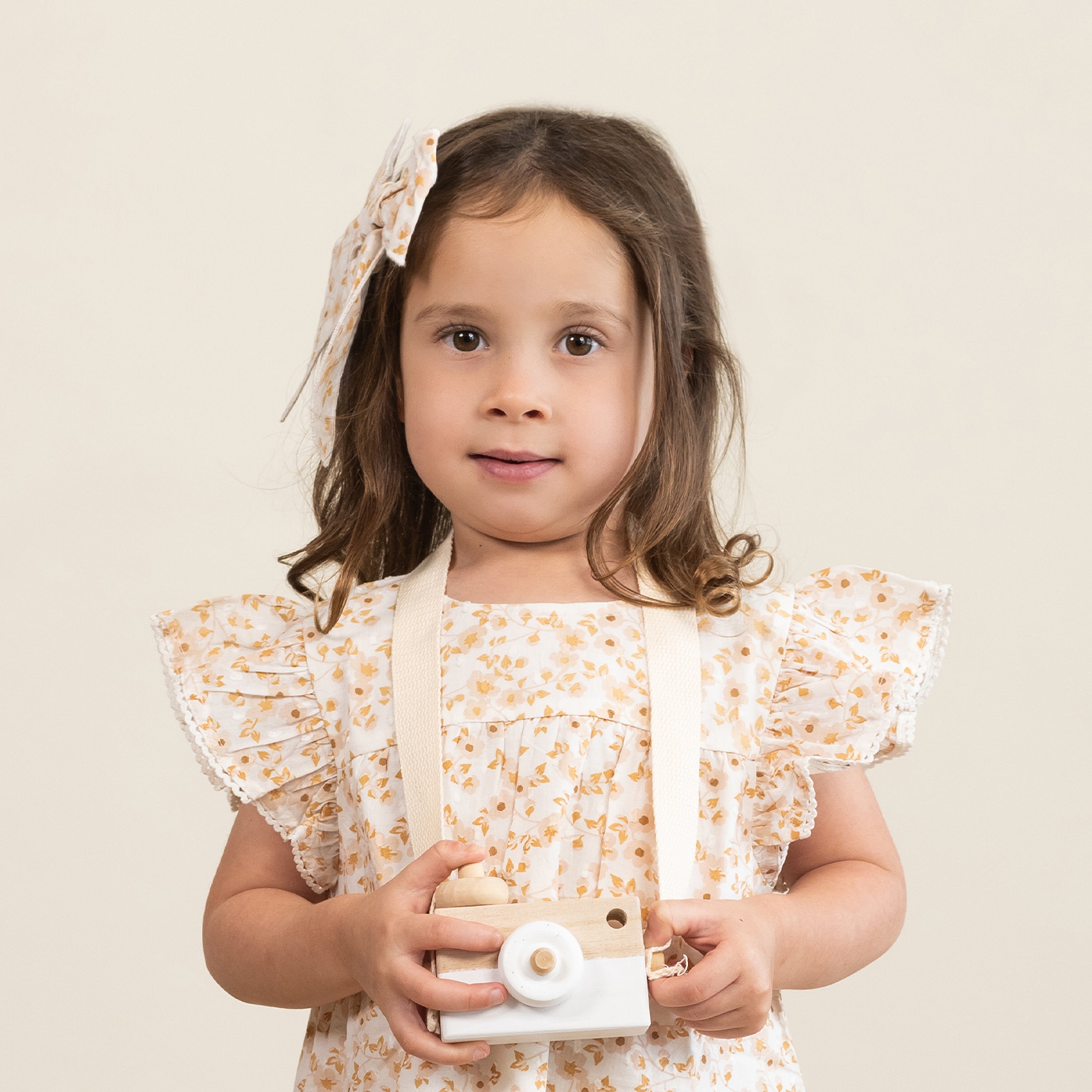 Organic Hair Bow Clip - Gardenia