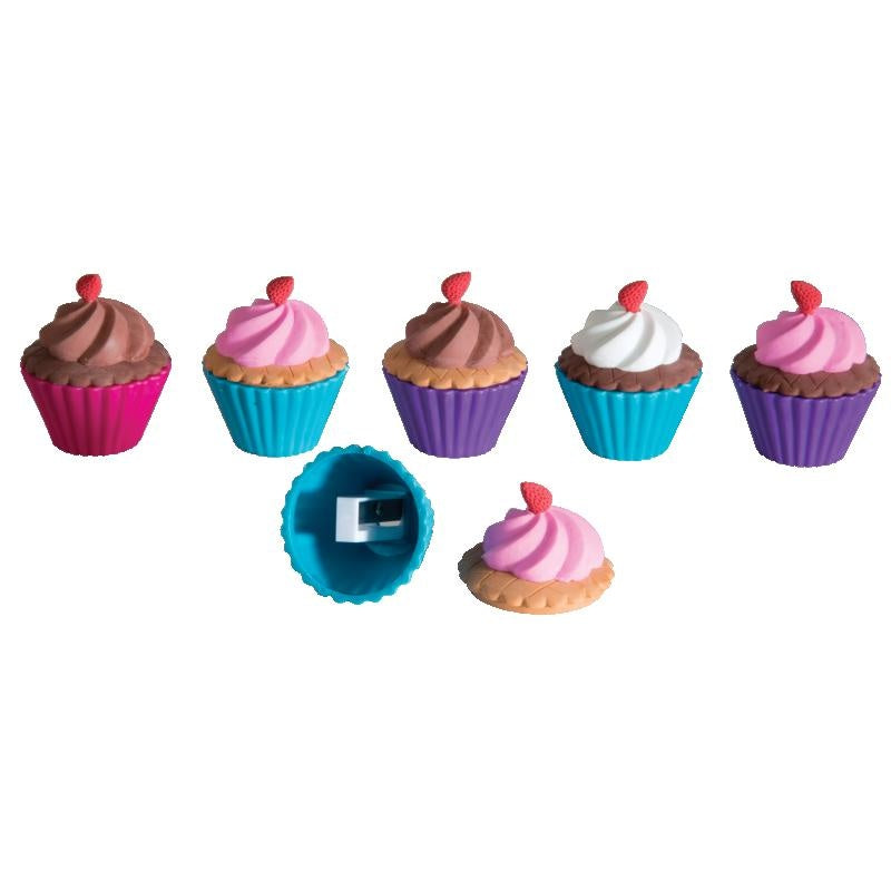 Cupcake Shoppe Scented Pencil Sharpener And Eraser - 24 Per Display