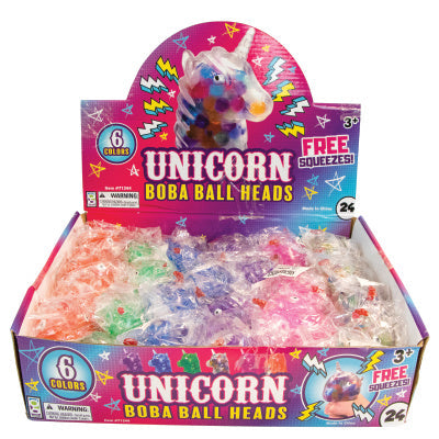 Unicorn Boba Ball Head - 24 Per Display