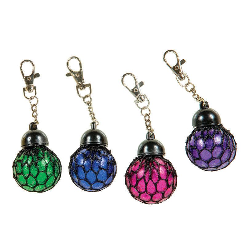 Sparkle Mesh Boba Keychain - 24 Per Box