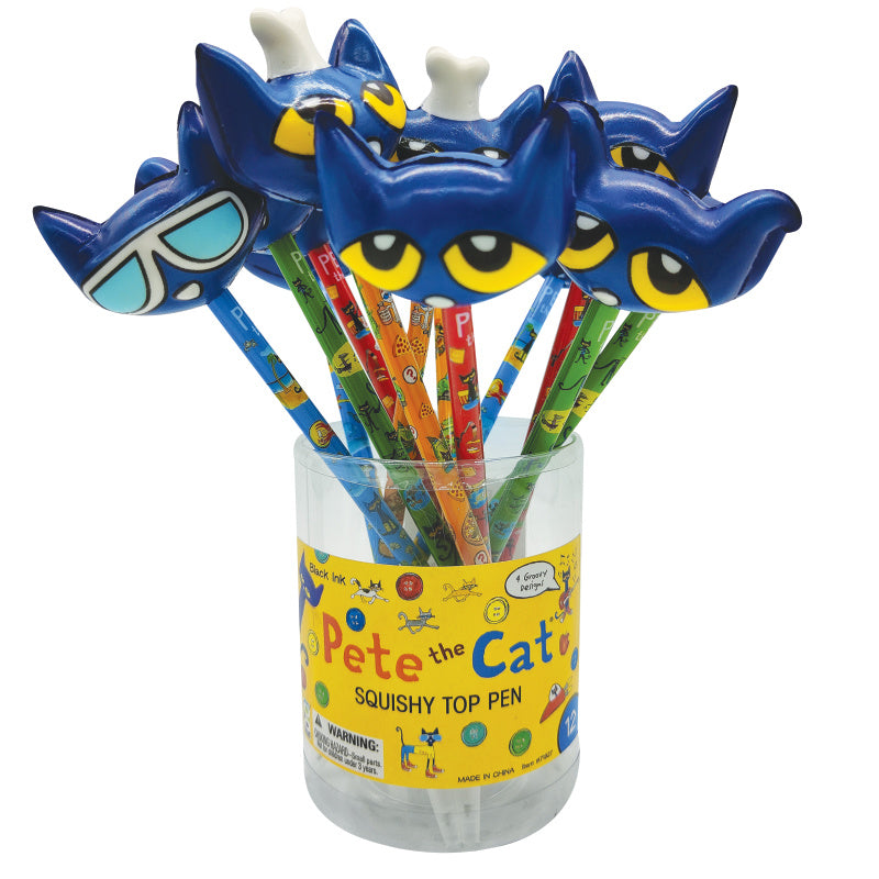 Pete The Cat Squishy Top Pen - 12 Per Tub