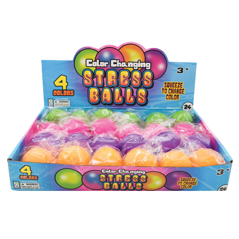 Color Changing Stress Balls - 24 Per Display