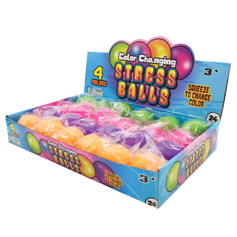 Color Changing Stress Balls - 24 Per Display