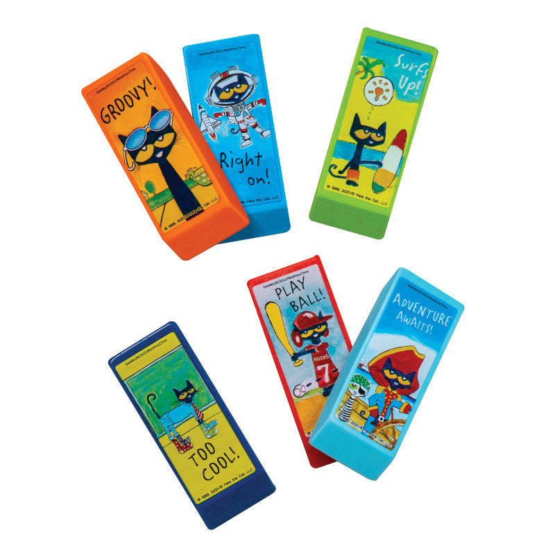 Pete The Cat Beveled Eraser - 24 Per Box