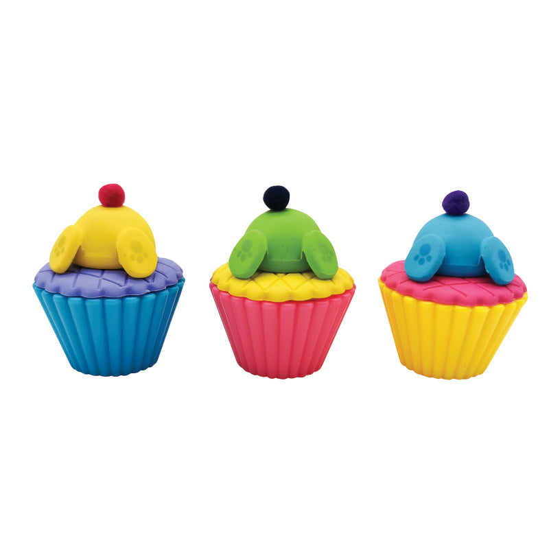 Cupcake Diving Pencil Sharpener And Eraser - 24 Per Box