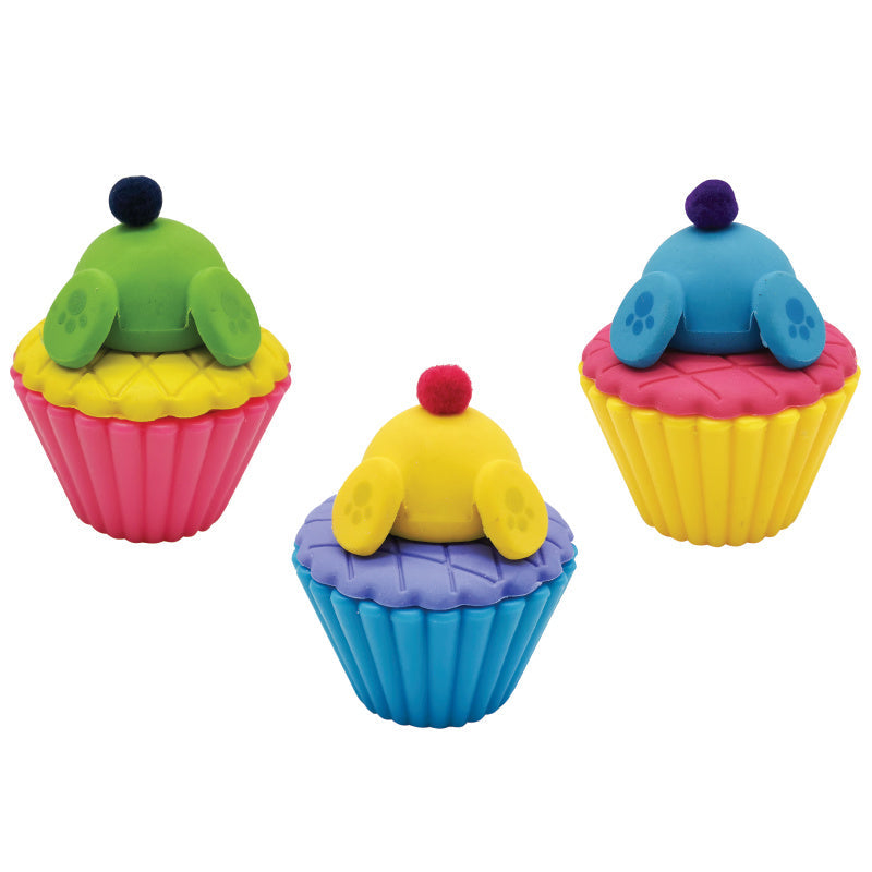Cupcake Diving Pencil Sharpener And Eraser - 24 Per Box