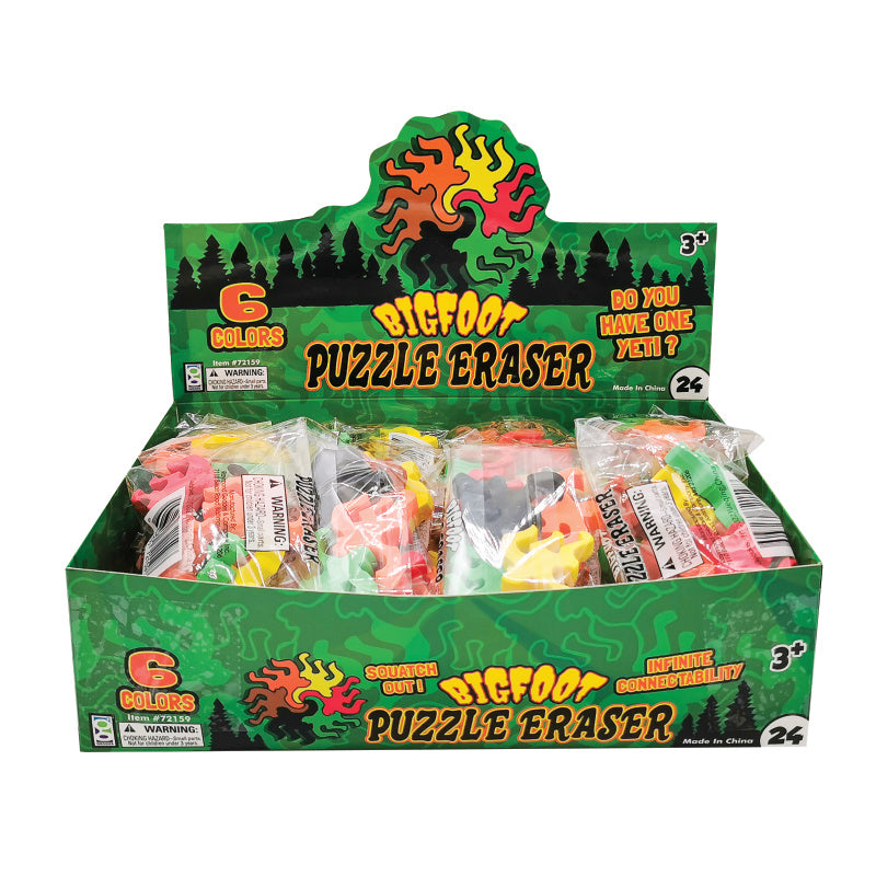 Big Foot Puzzle Erasers - 24 Per Display
