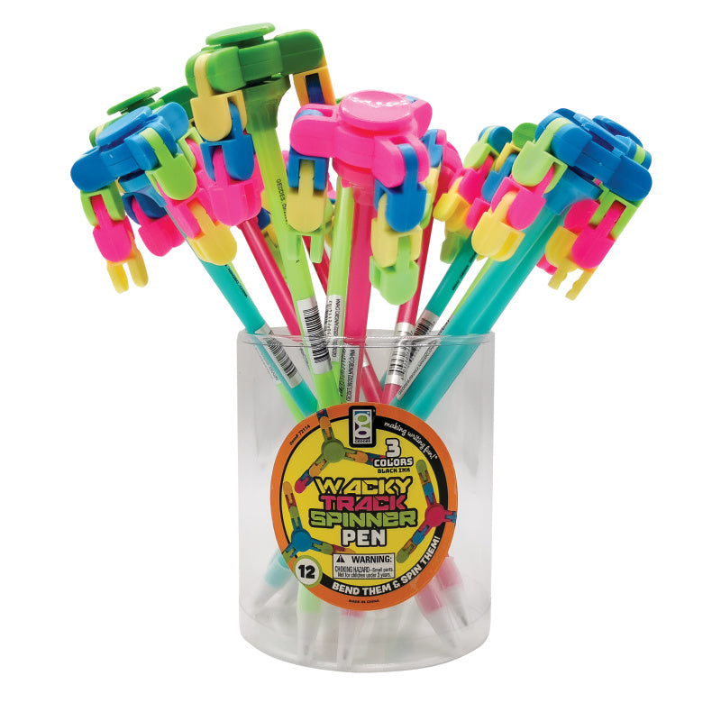 Wacky Track Spinner Pen - 12 Per Tub