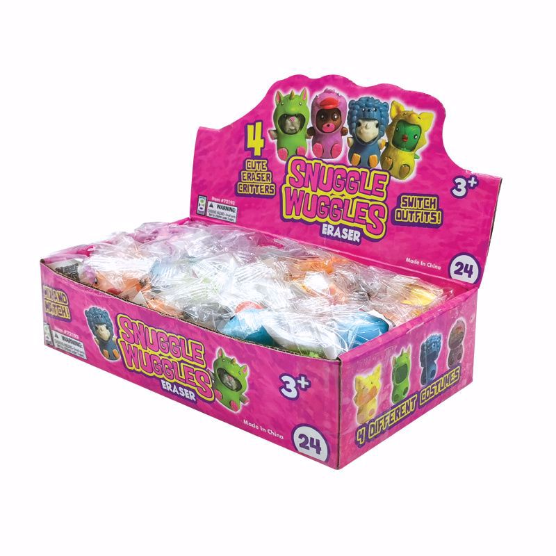 Snuggle Wuggles Erasers - 24 Per Display