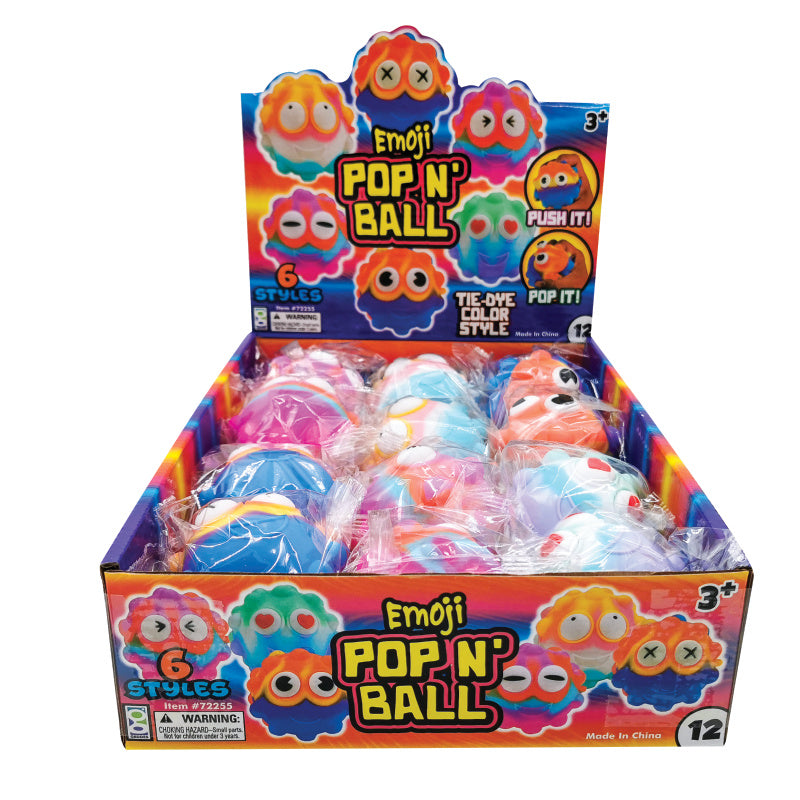 Emoji Pop N Ball - 12 Per Display