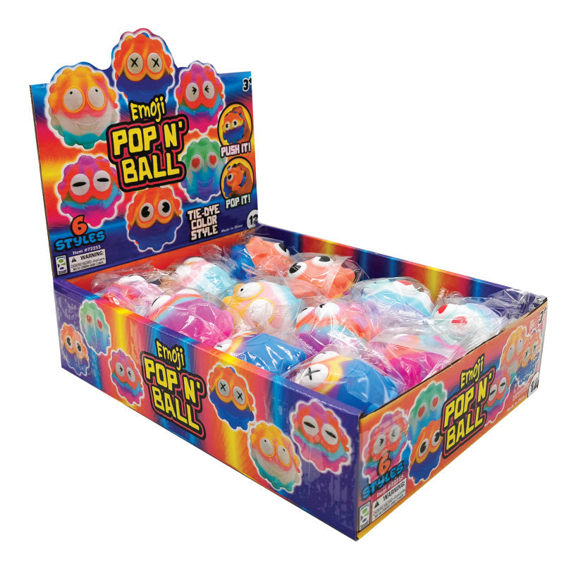 Emoji Pop N Ball - 12 Per Display