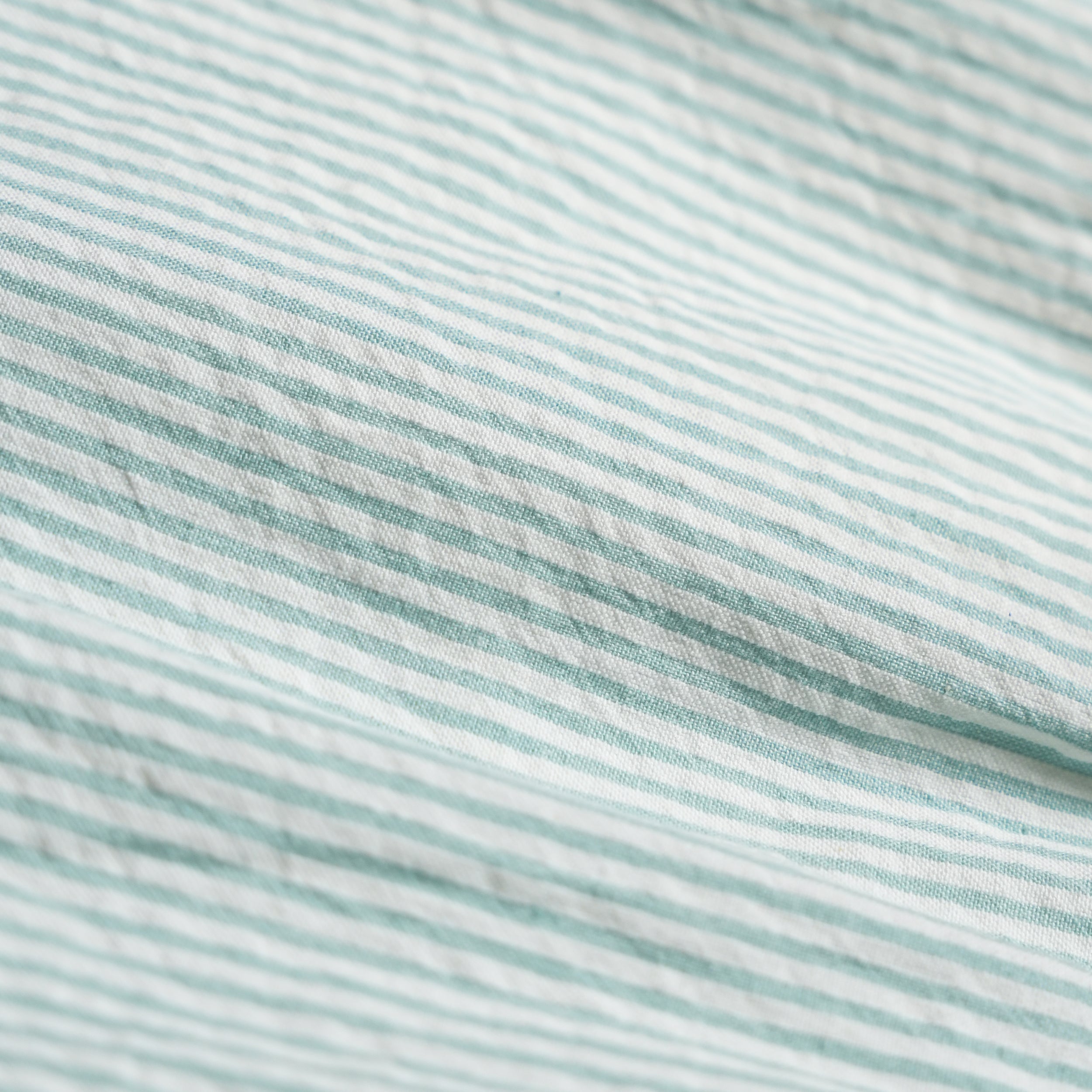 Organic Flutter Summer Dress - Green Stripes