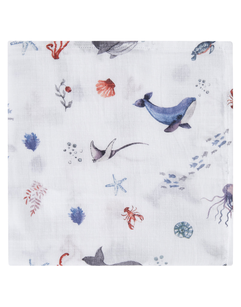 ORGANIC SWADDLE - UNDER THE SEA
