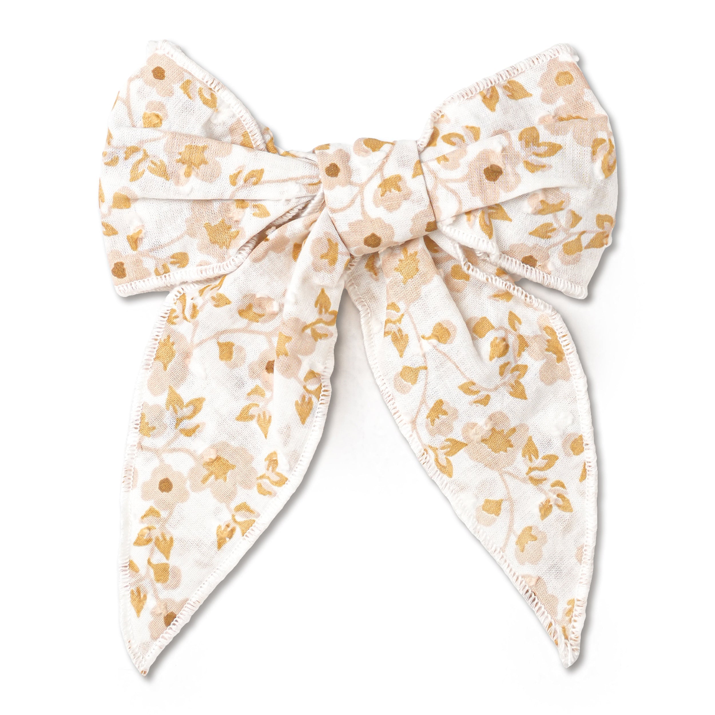 Organic Hair Bow Clip - Gardenia