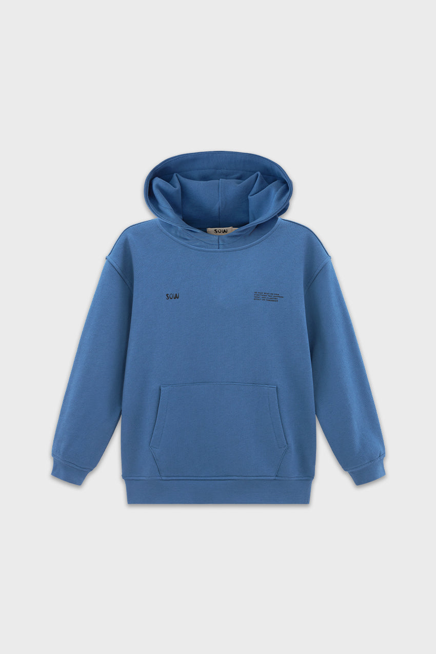 Relaxed Cotton Hoodie With Print