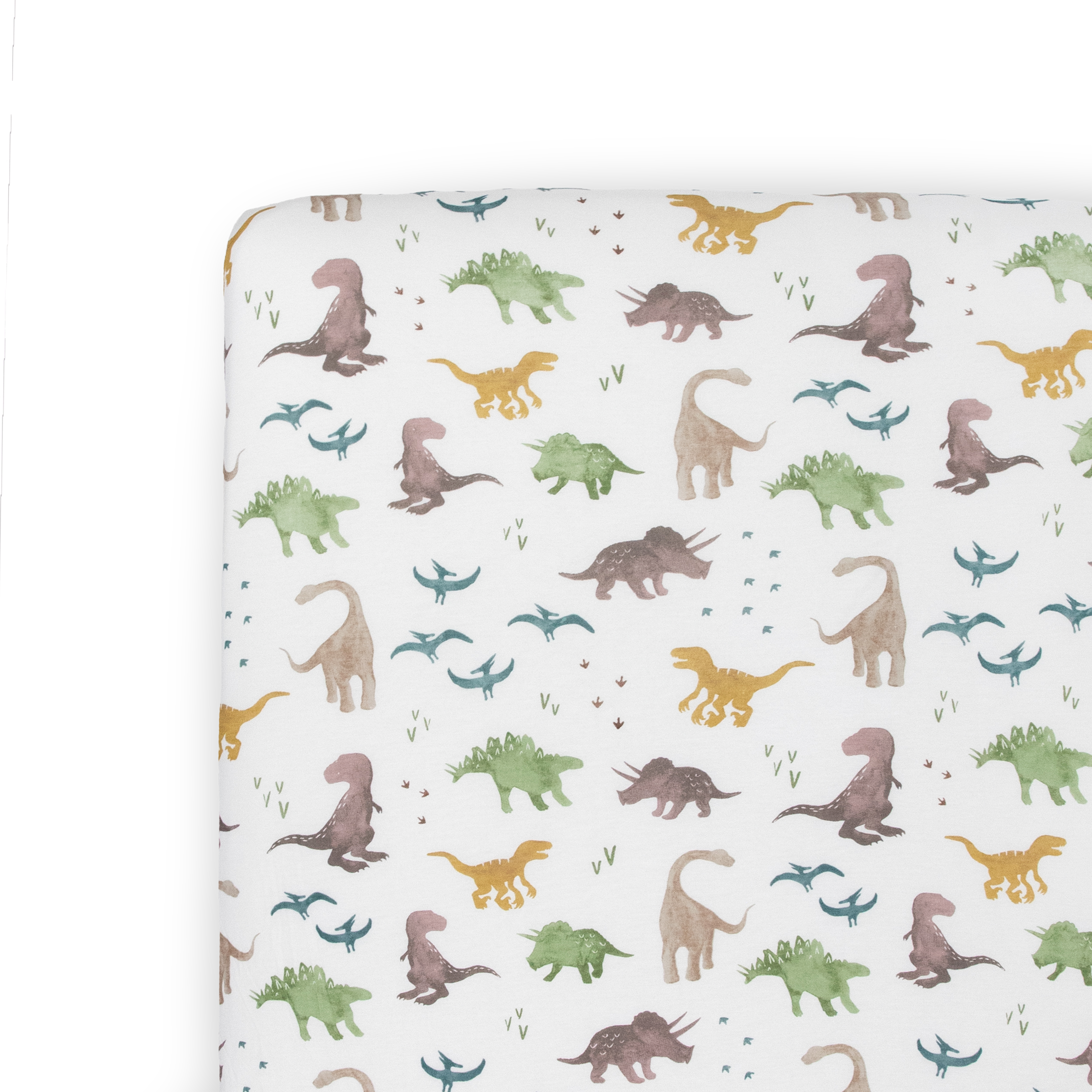 Stretch Knit Crib Sheet - Dino Pals