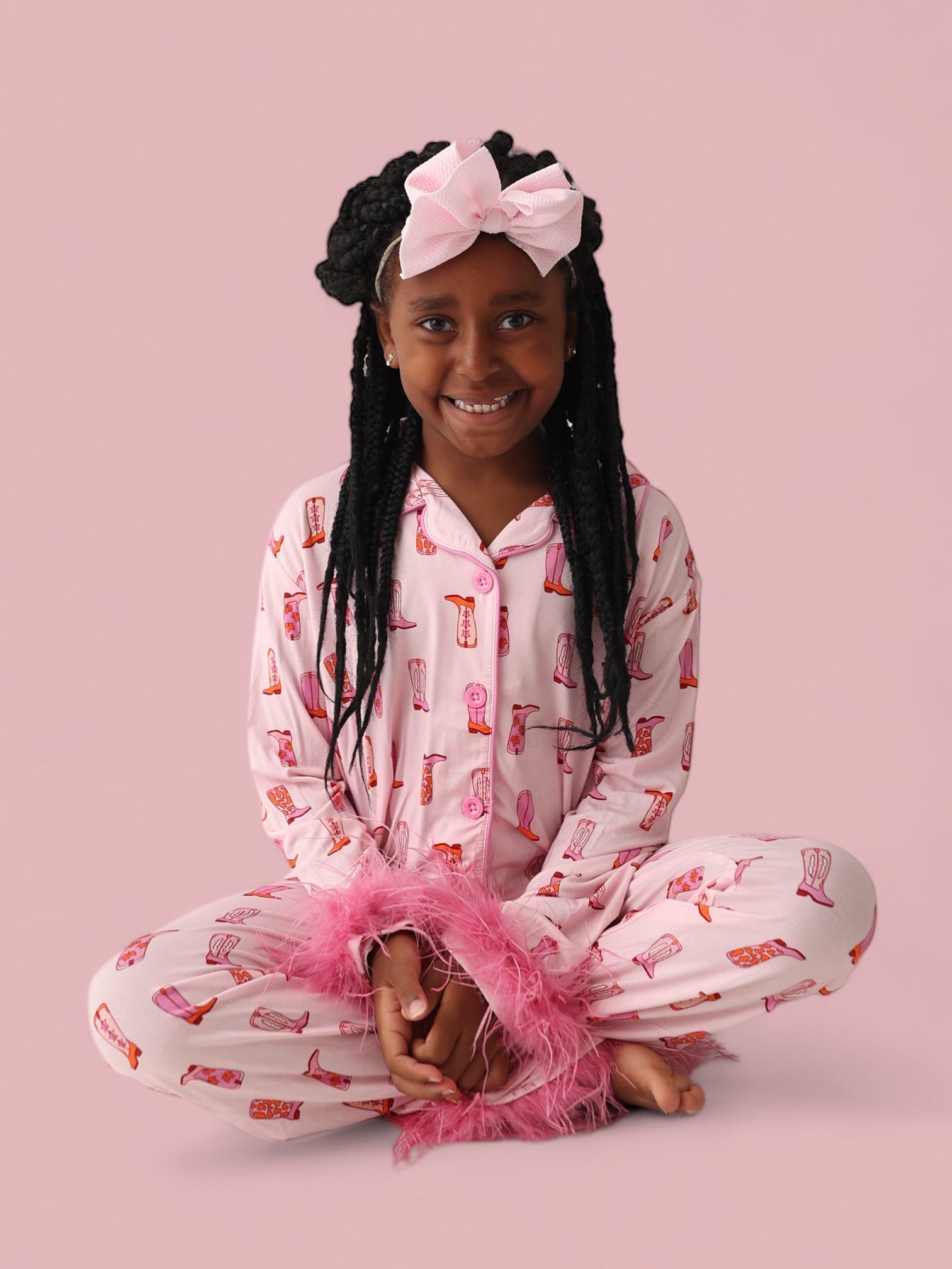 Exclusive Yee Haw Hollie Girl's Flare Feathered Dream Set