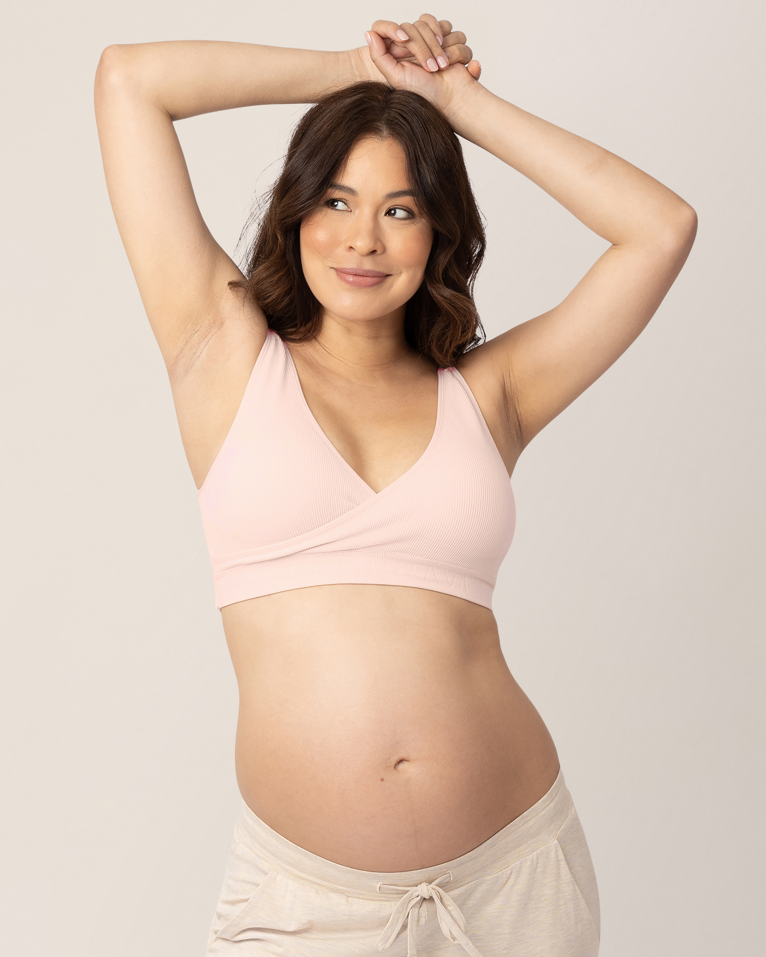 Sublime® Adjustable Crossover Nursing & Lounge Bra | Soft Pink