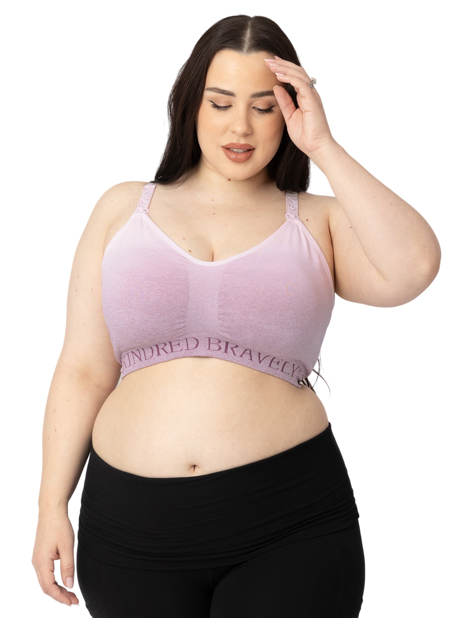 Sublime® Hands-free Pumping & Nursing Sports Bra | Ombre Purple