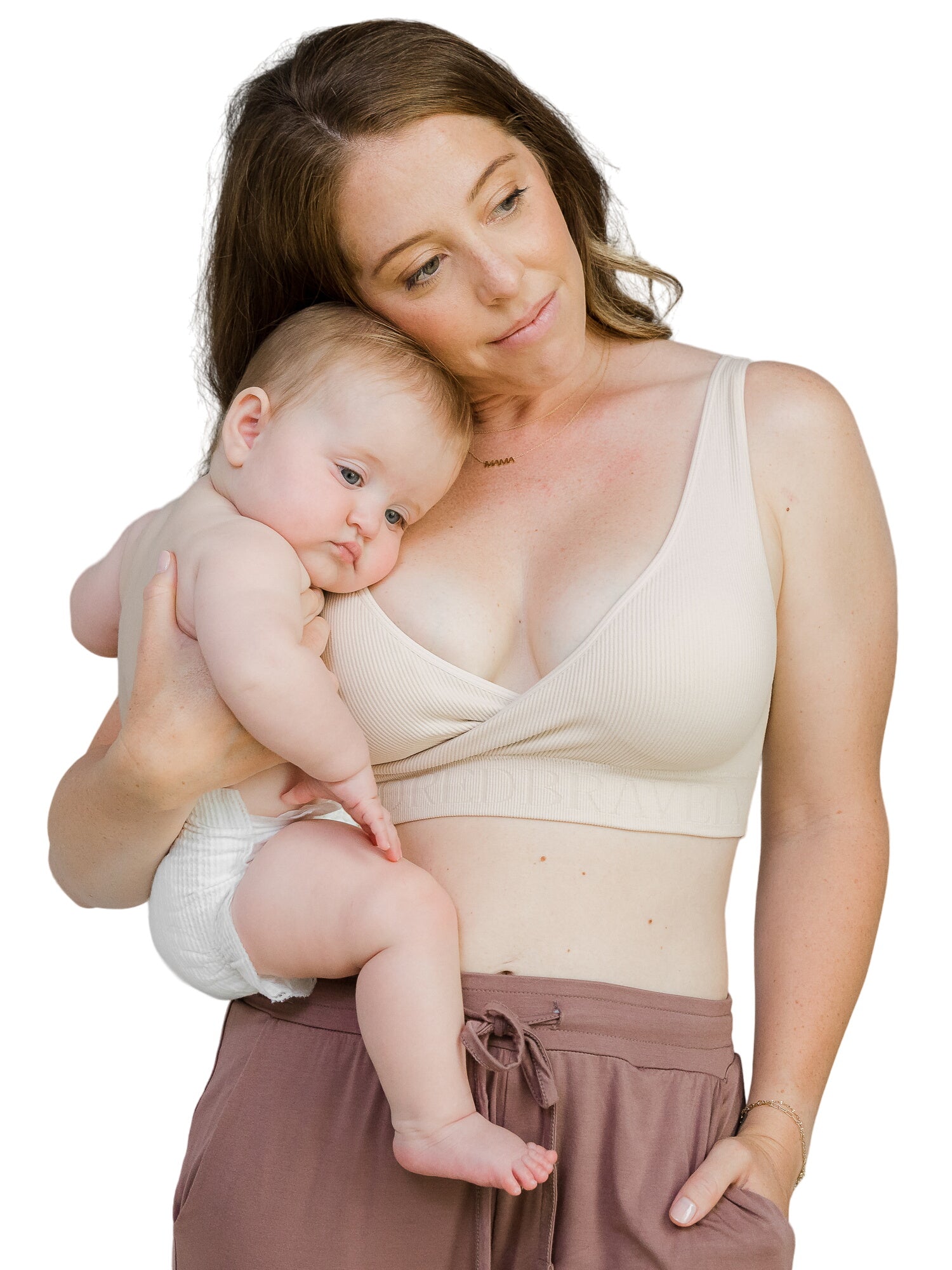Sublime® Adjustable Crossover Nursing & Lounge Bra | Stone