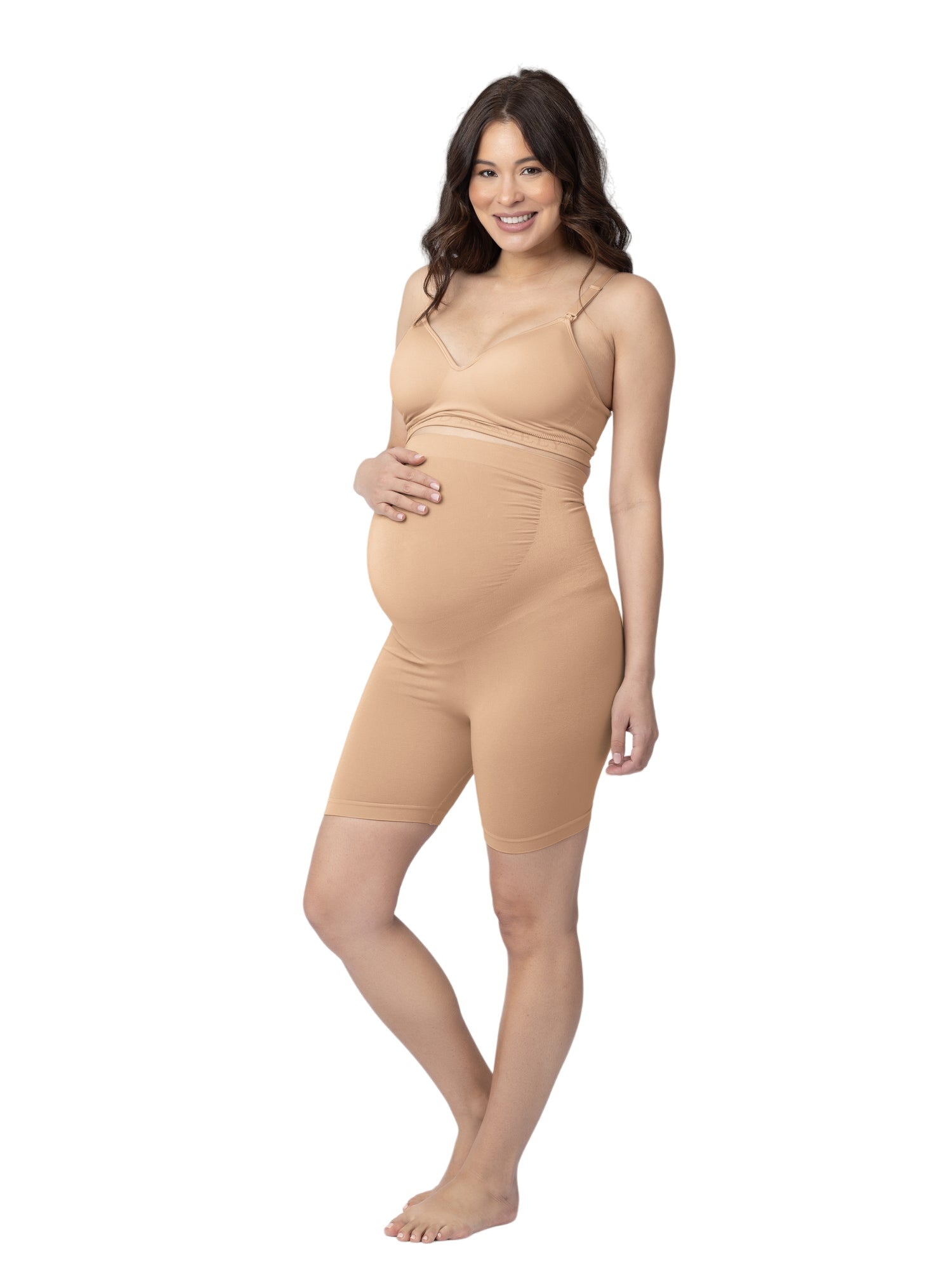 Seamless Bamboo Maternity Thigh Saver | Beige