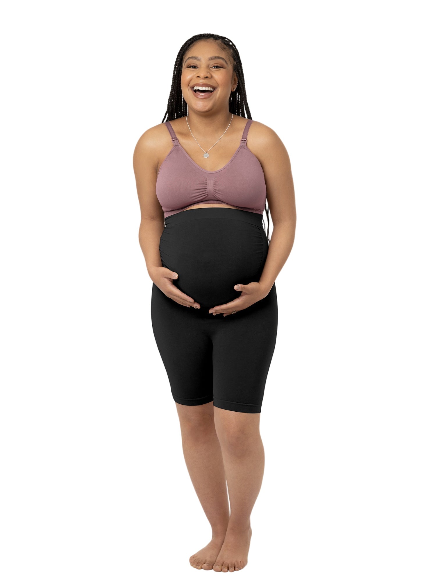 Seamless Bamboo Maternity Thigh Saver | Black