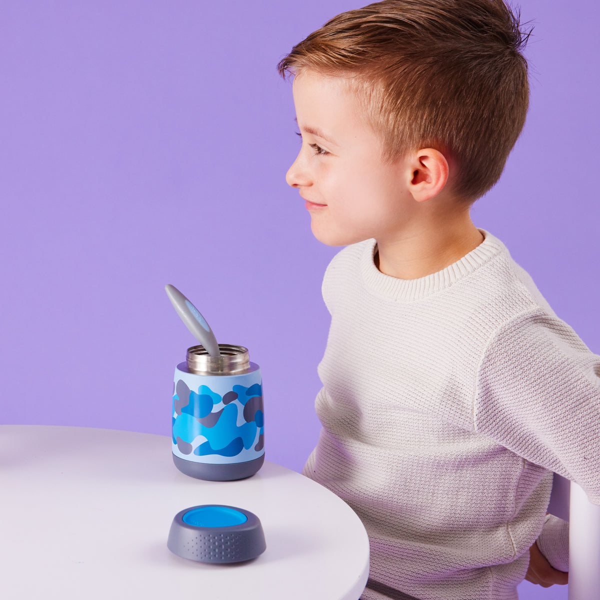 Insulated Food Jar Mini - Blue Camouflage