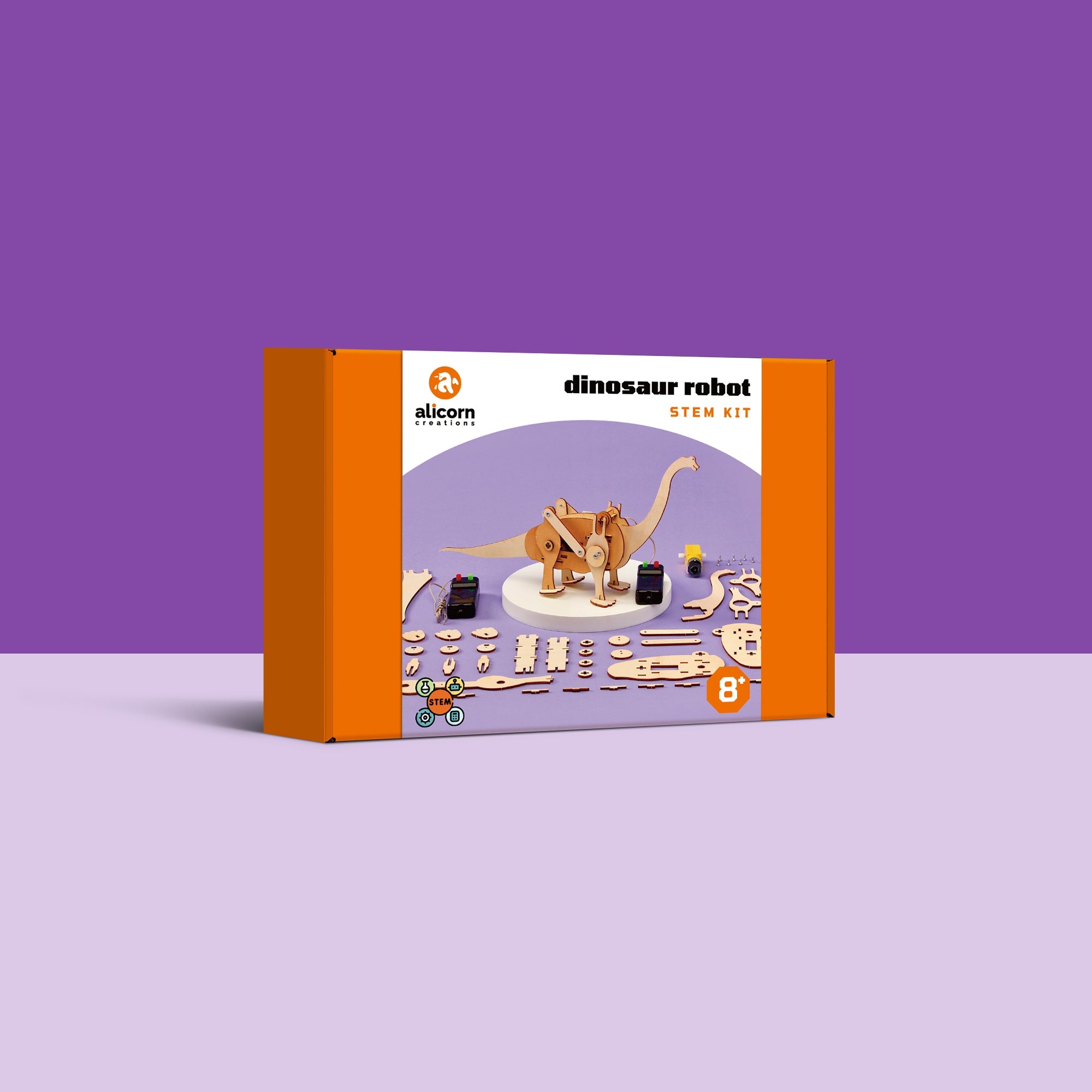 Dinosaur Robot Brachiosaurus Diy Kit, Educational Stem Toy