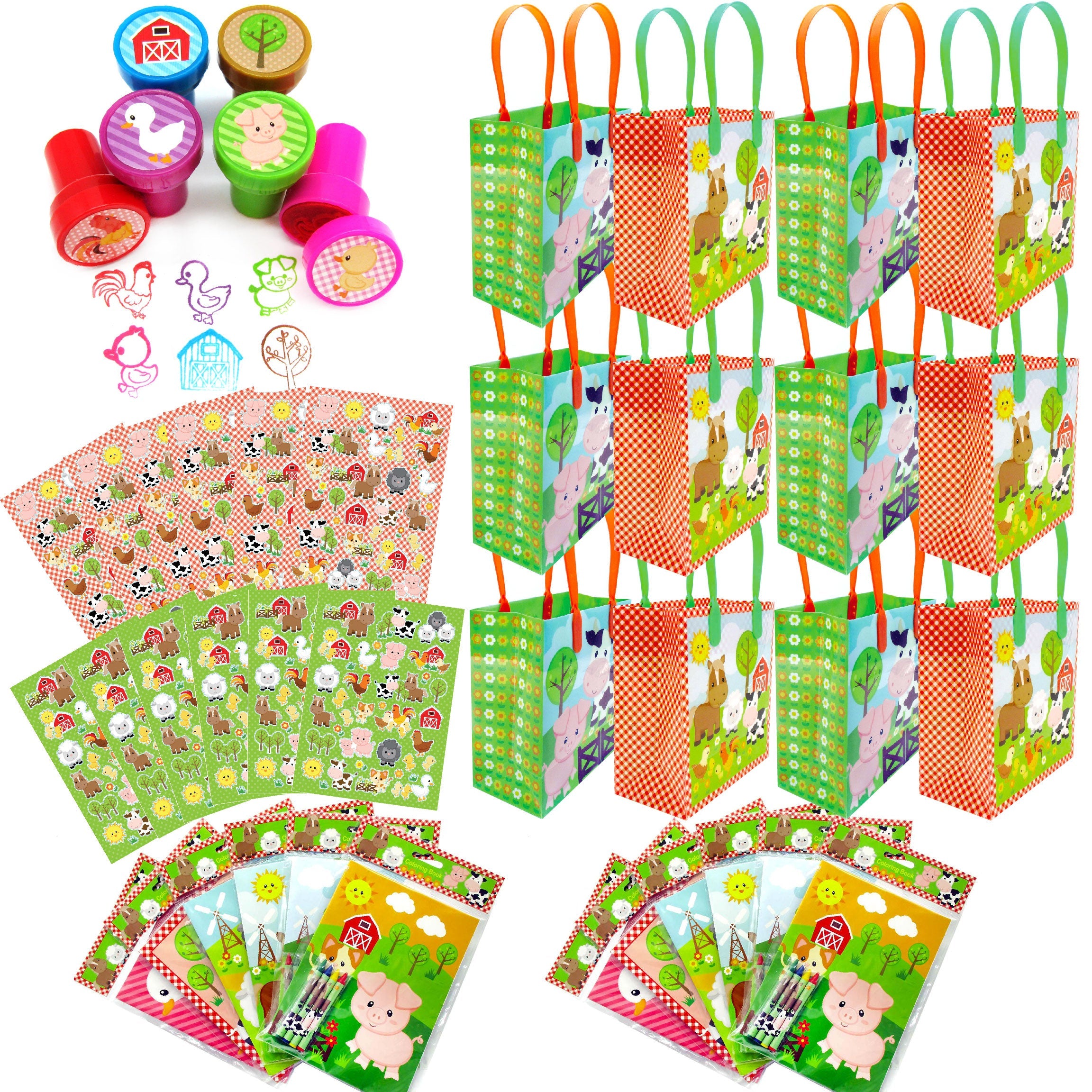 Farm Animal Barnyard Party Favor Bundle For 12 Kids