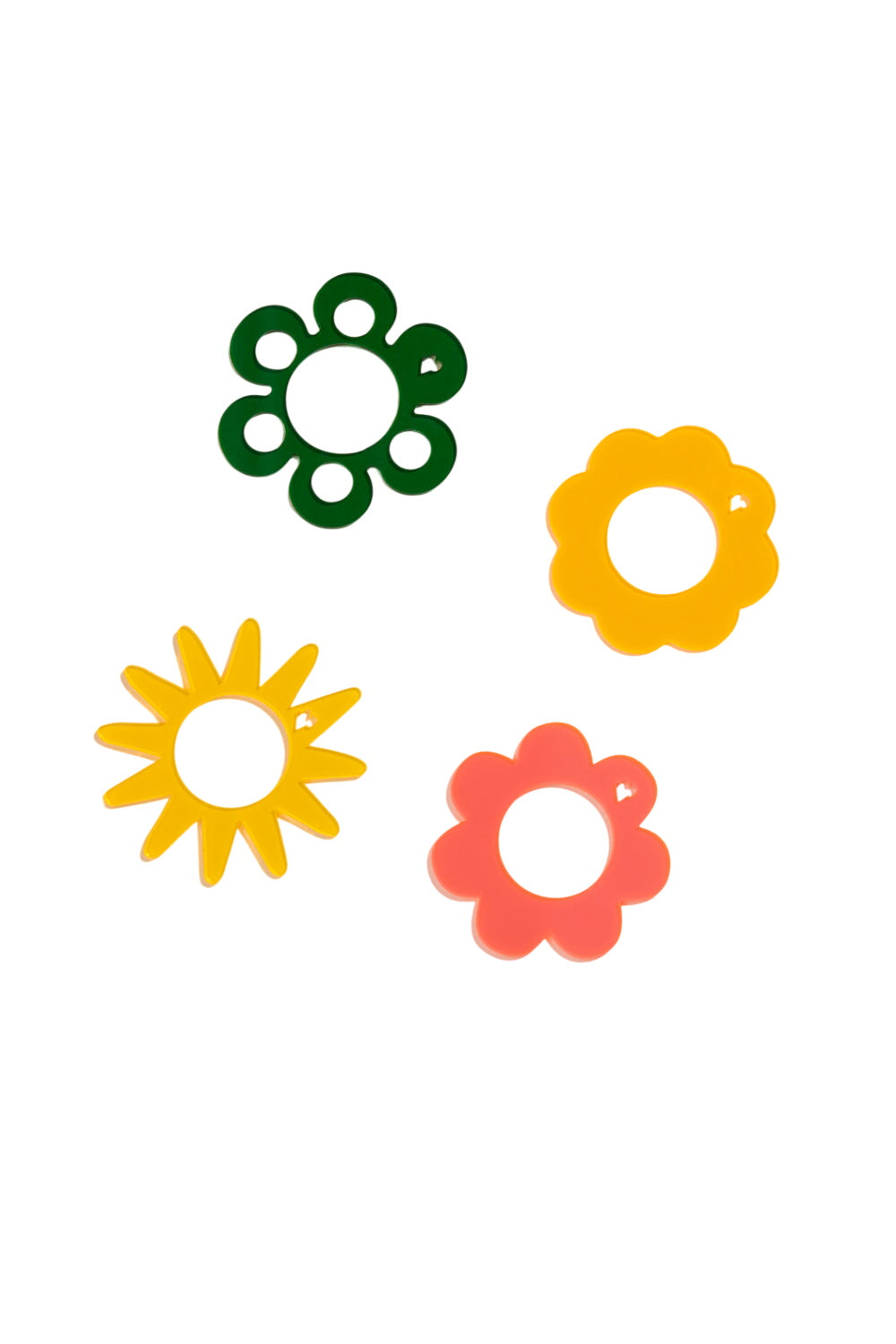 Rainbow Floral Napkin Rings | Set Of 4