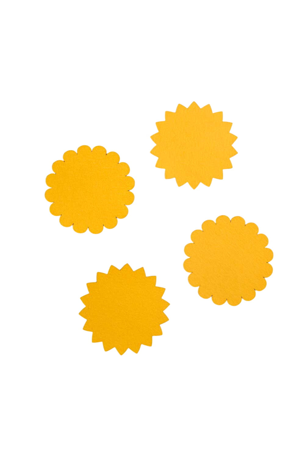 Sunburst Felt Cocktail Napkins | Set Of 4