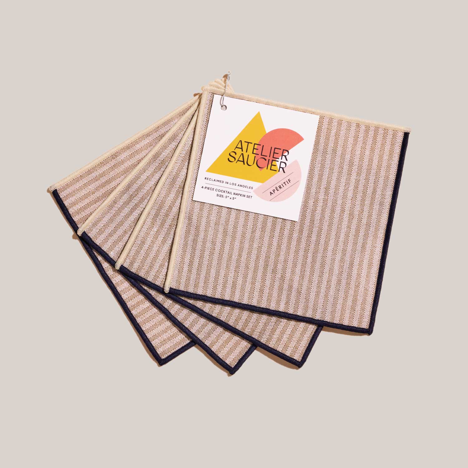 Sandbar Stripe Cocktail Napkins | Set Of 4