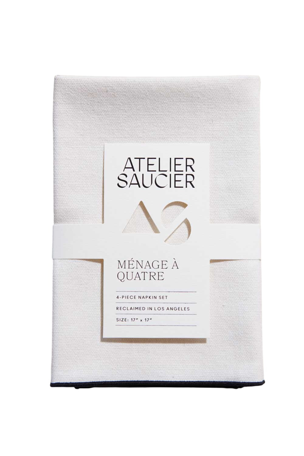 Cream Burlap Noir Napkins | Set Of 4