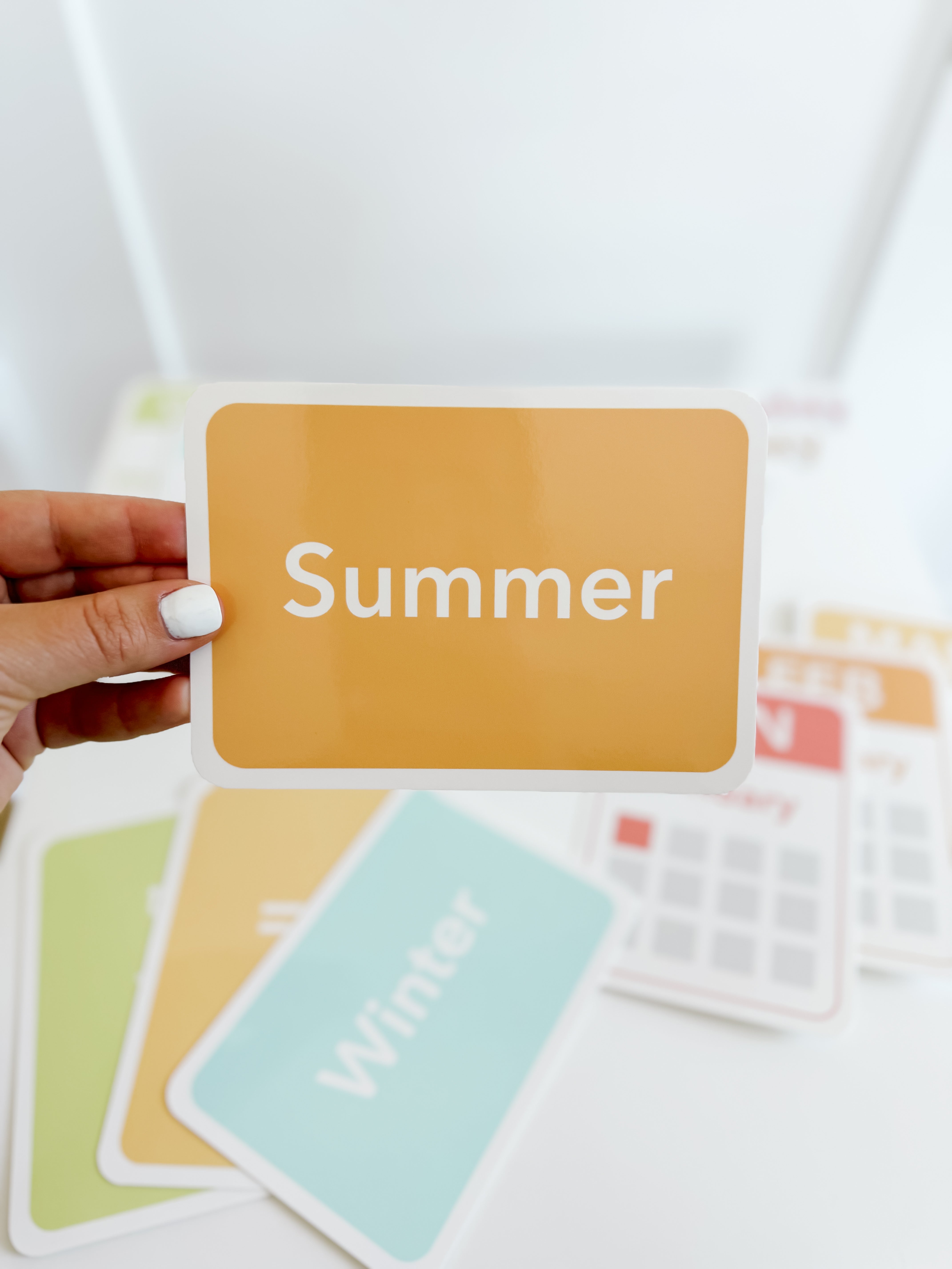 Days, Months, Seasons Flashcards And Magnets