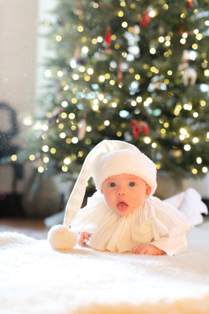 White Holiday Elf Pajama Costume