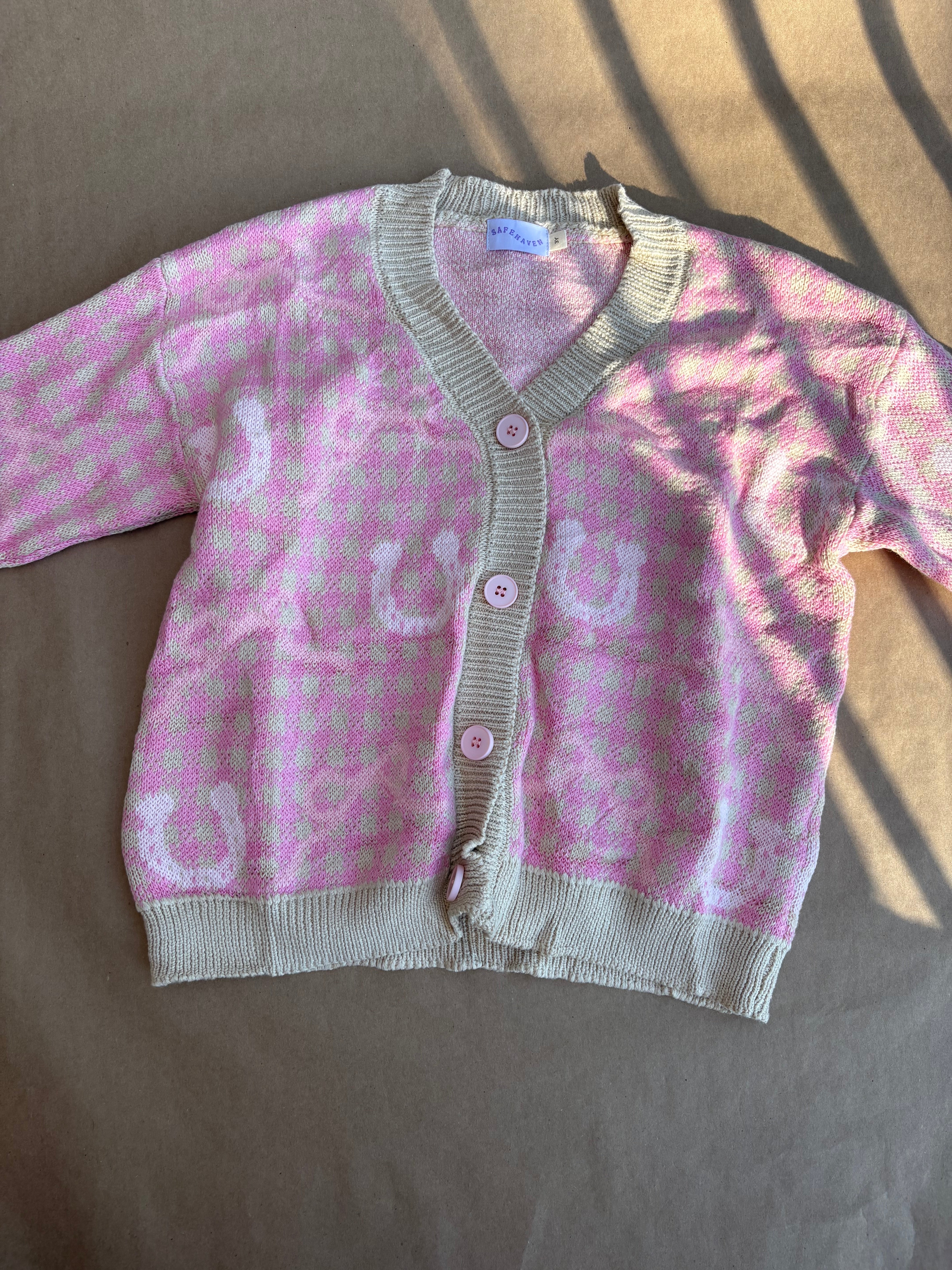 Pink Horseshoe Western Cardigan – Cozy Cowgirl Sweater For Toddlers & Girls | Safehaven Boutique