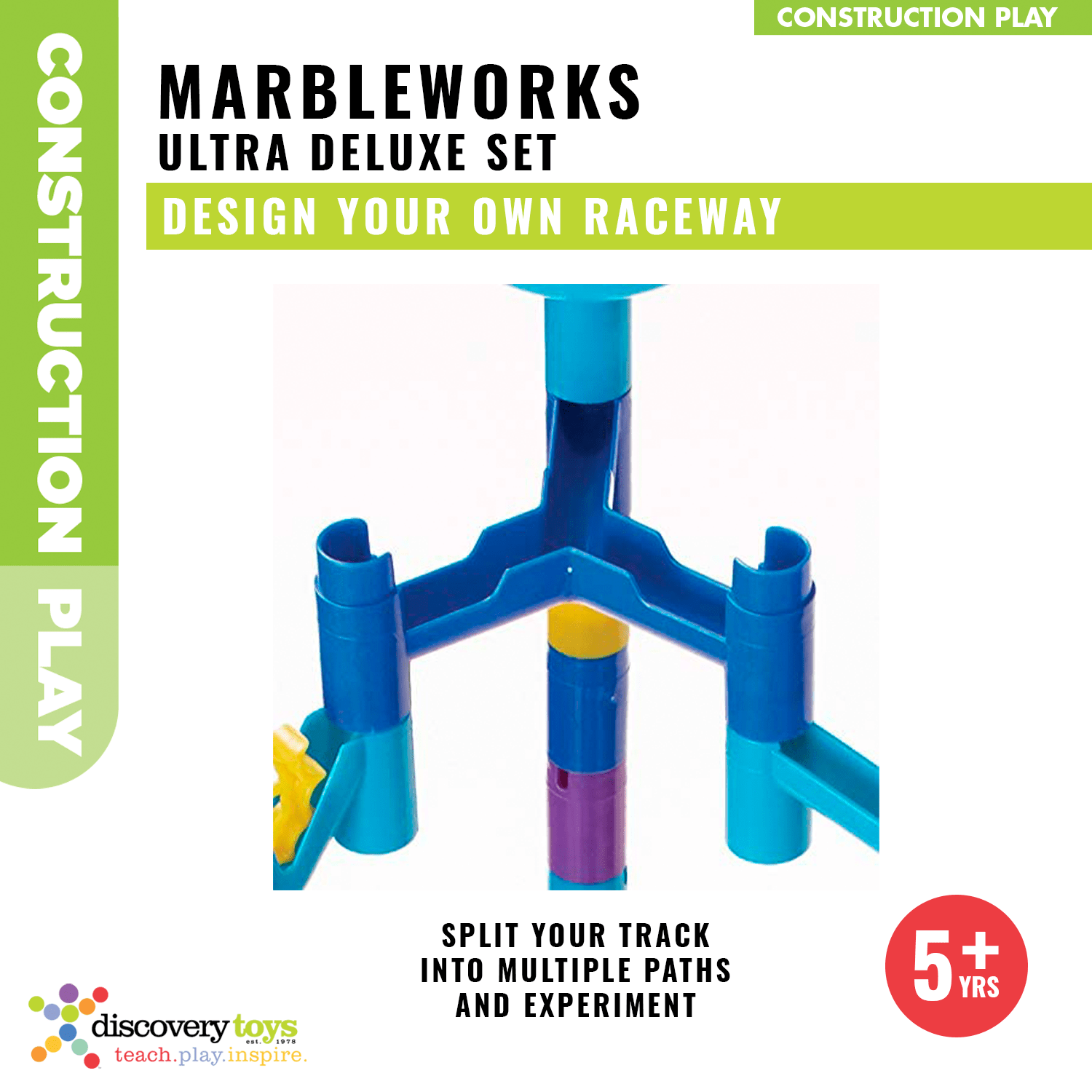 Marbleworks Ultra Grand Prix Set Racing Marble Run