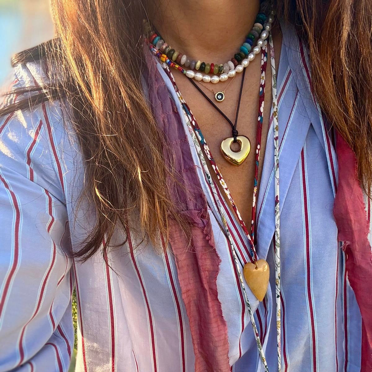 Remi Heart Suede Necklace