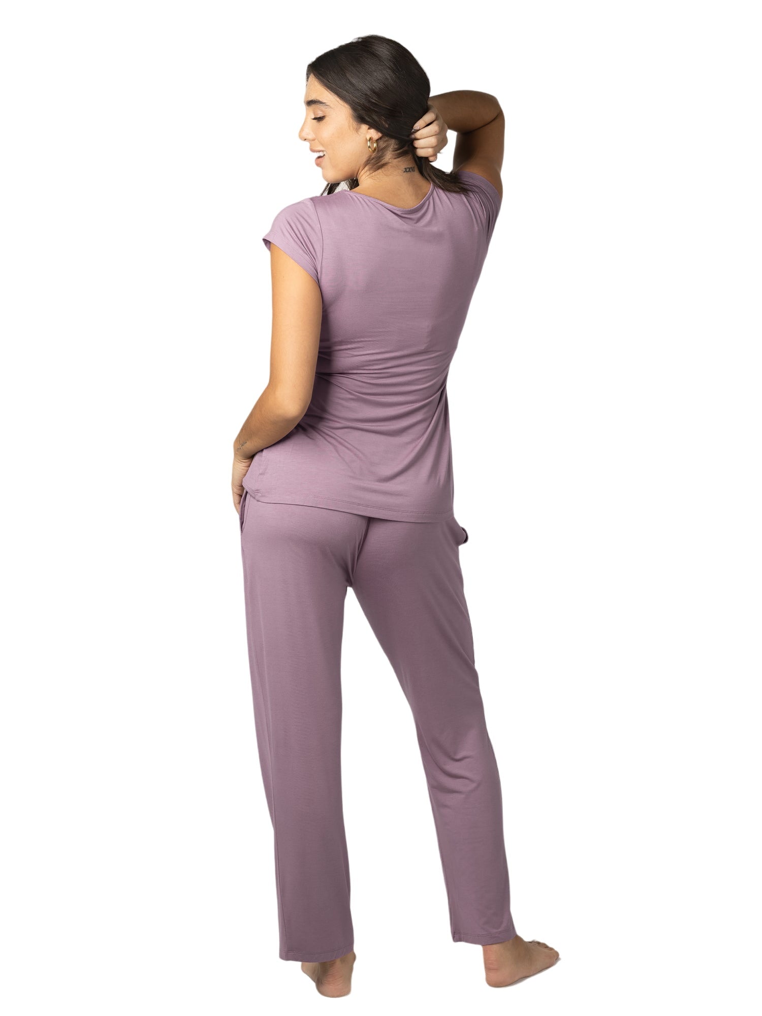 Davy Maternity & Nursing Pajama Set | Dusty Mauve