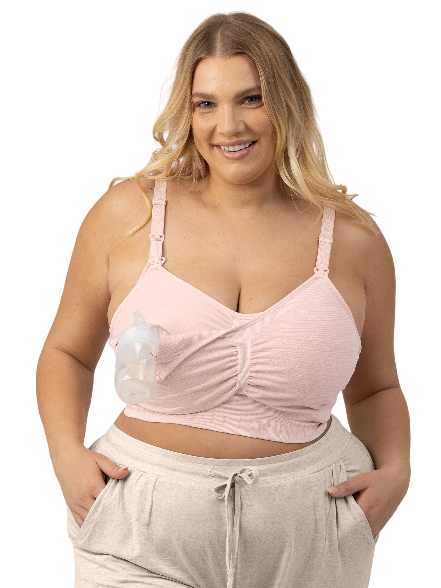 Sublime® Hands-free Pumping & Nursing Bra | Pink Heather