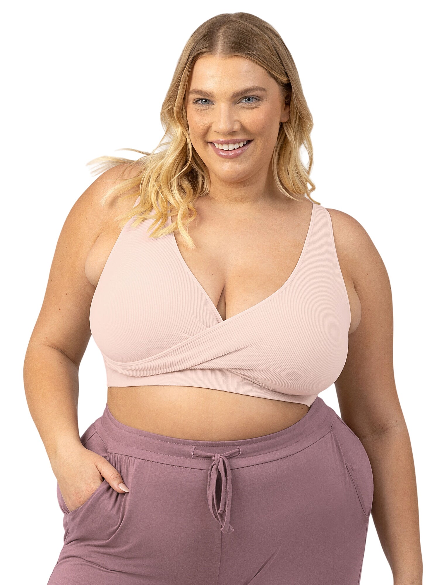 Sublime® Adjustable Crossover Nursing & Lounge Bra | Soft Pink