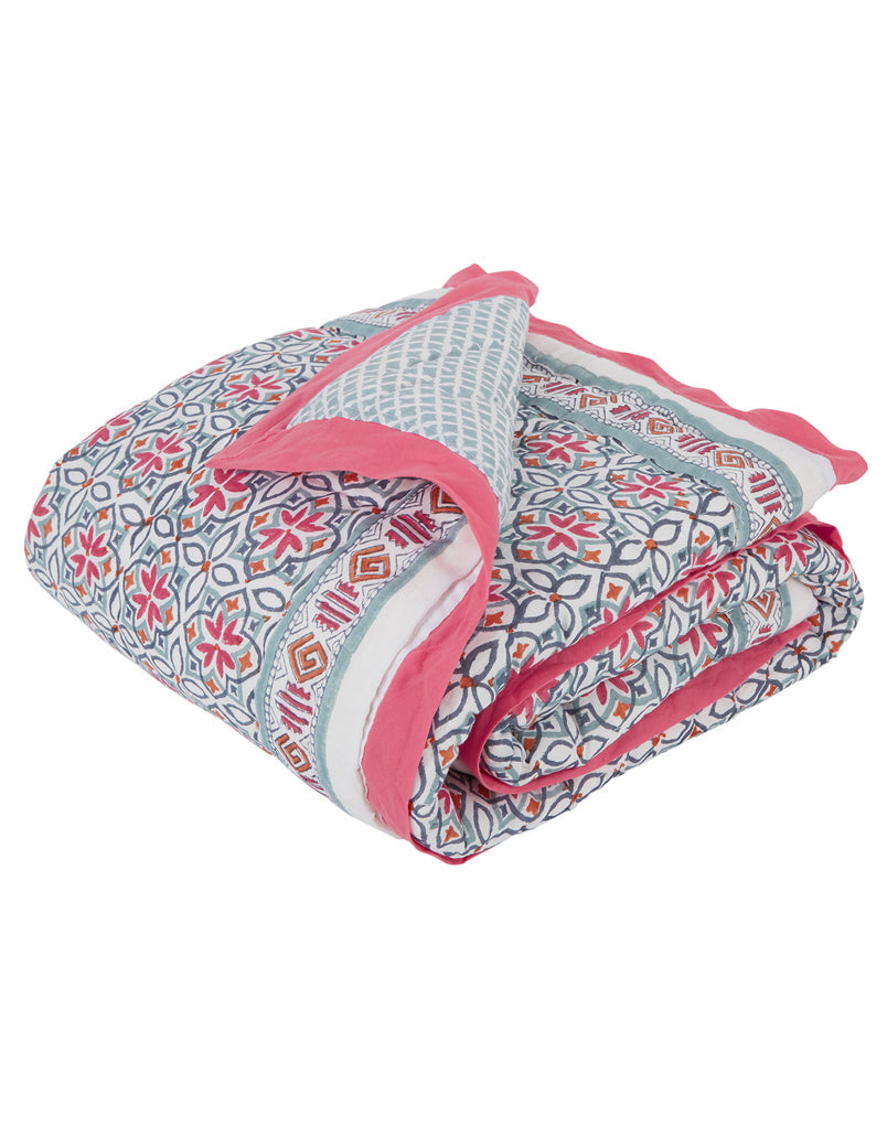 Seminyak Pink Cotton Quilt