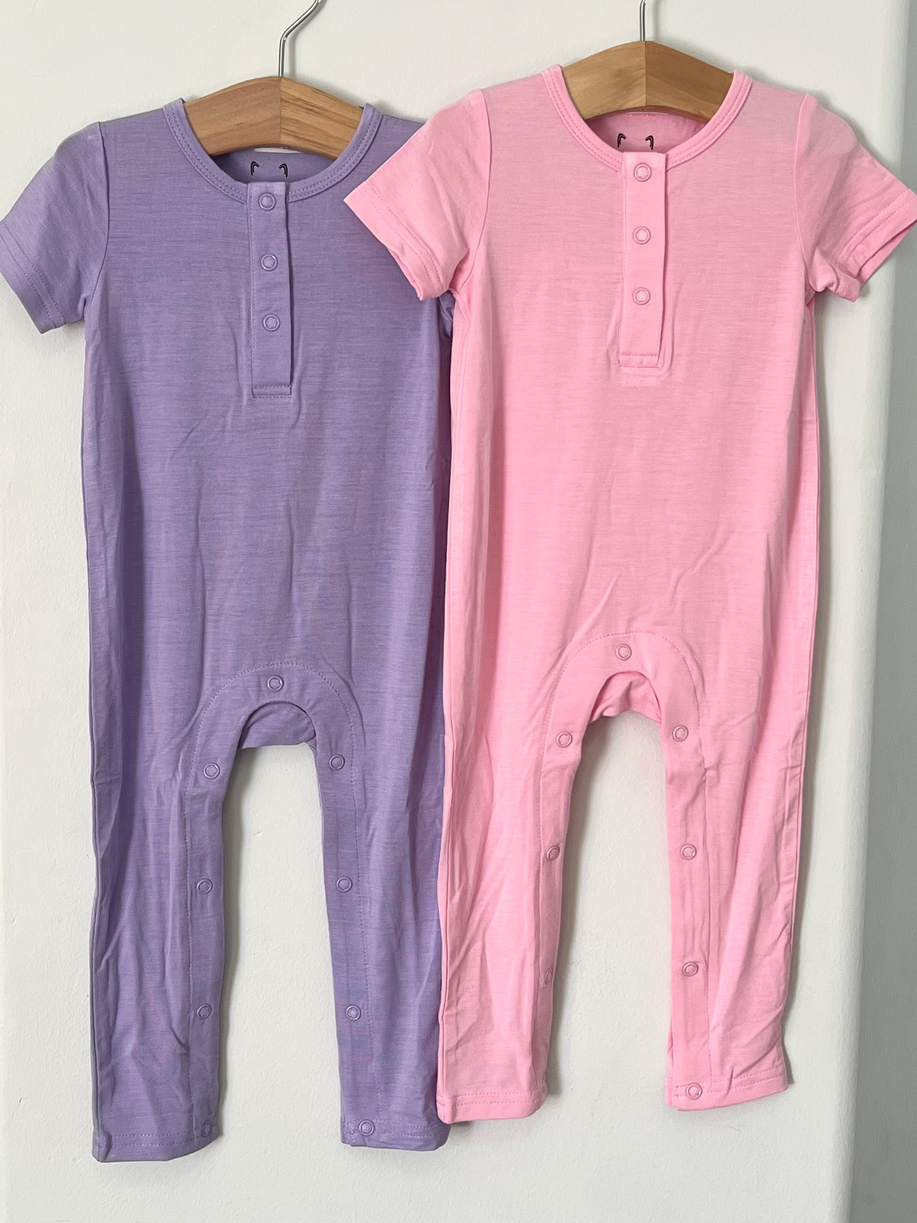 Orchid Purple Bamboo One Piece Snap Romper