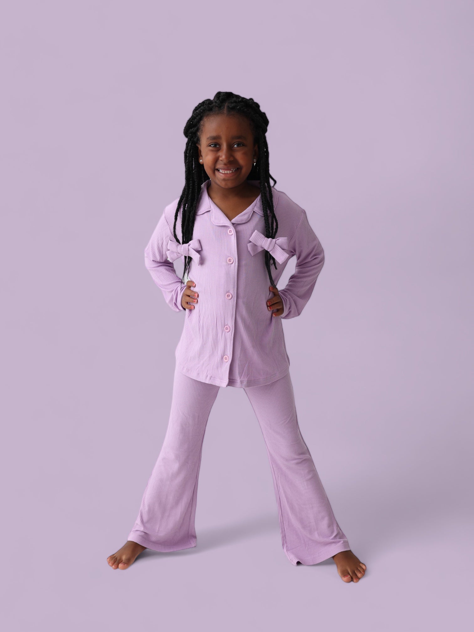 Amethyst Rib Dream Girl's Flare Set